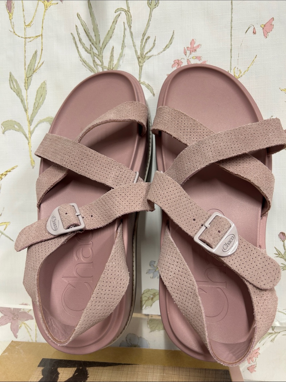 Chaco Women's Platform Sandals in Dusty Rose - Picture 5 of 9